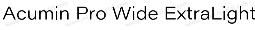 Acumin Pro Wide ExtraLight字体转换